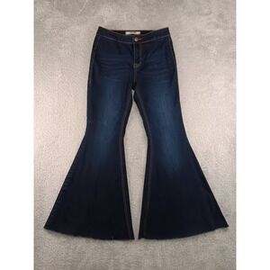 Rock & Roll Jeans Womens 29x30 Blue Flare Bargain Button Bell